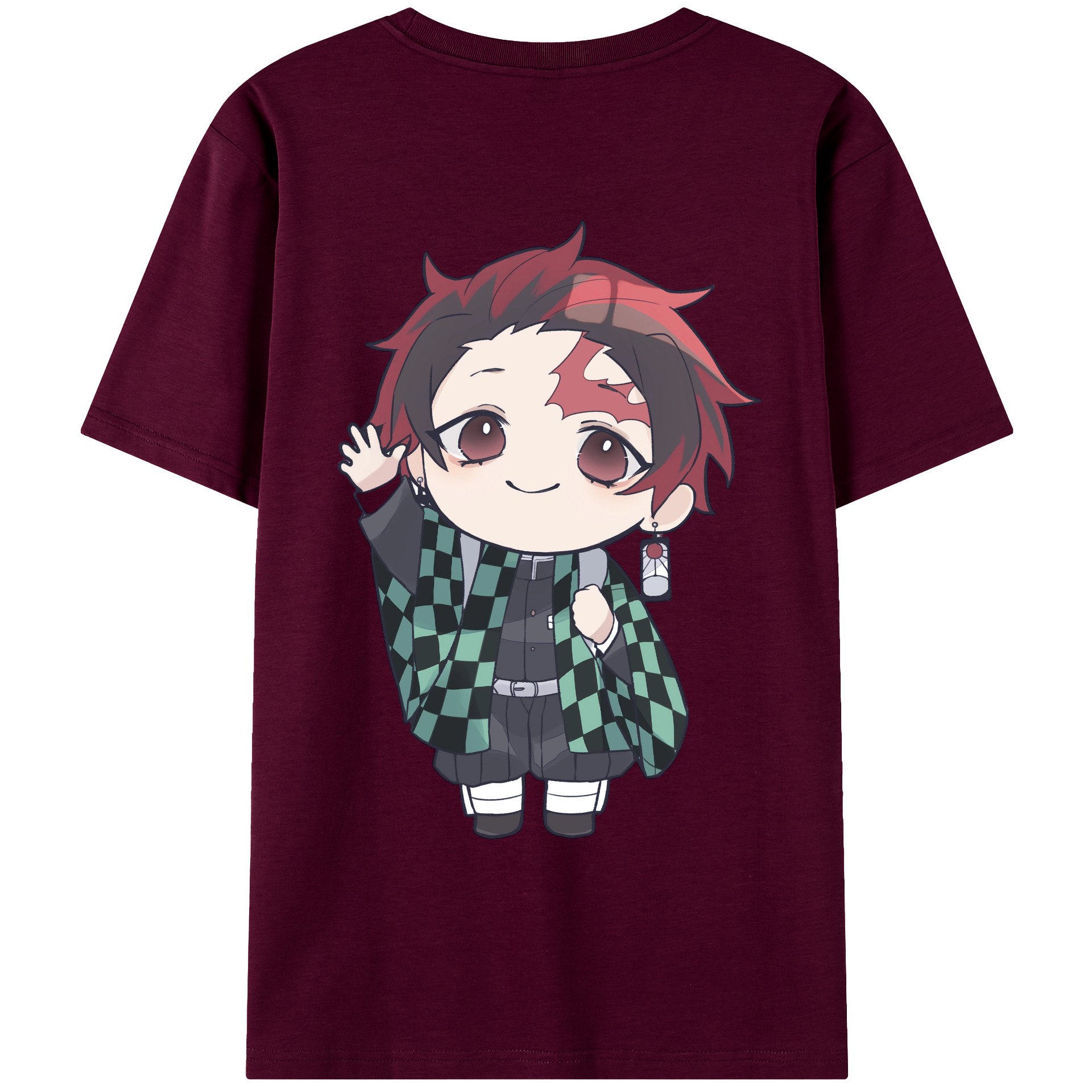 （画像用） 鬼滅の刃 竈門 炭治郎／かまど たんじろう Kamado Tanjirou レディース半袖Tシャツ(バックプリント)
